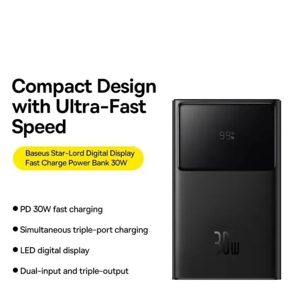 Baseus PowerBank Star-Lord 10000mAh 30W Black - 3