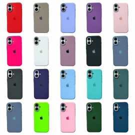 Silicone Case Metal Frame iPhone 16 Red (14)