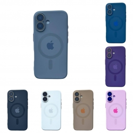 Silicone Metal Buttons Magsafe iPhone 16 Navy Blue