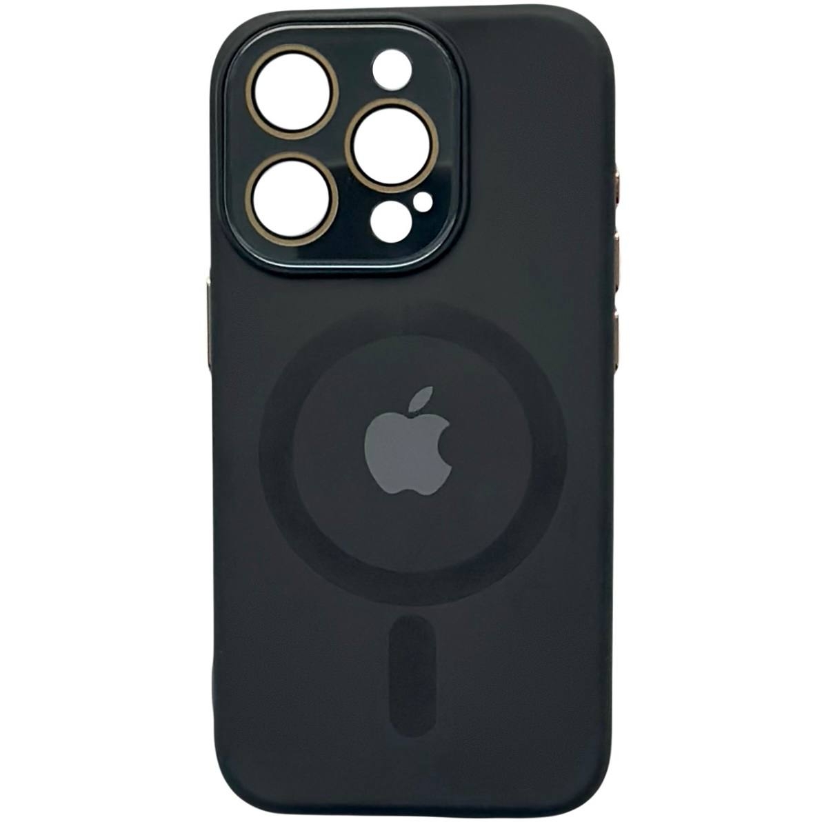 Silicone Metal Buttons Magsafe iPhone 11 Black - 1