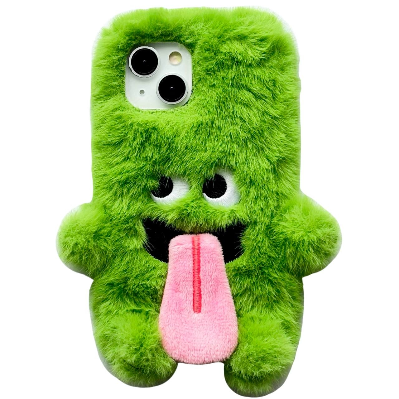 TPU Fur Tongue iPhone 13 Green - 1