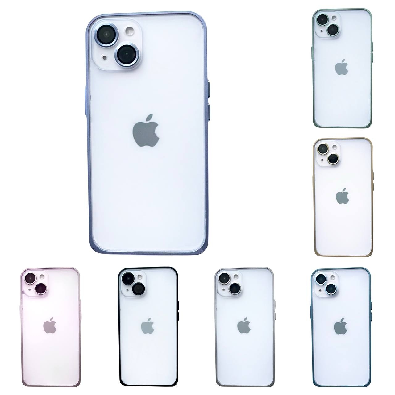 Square Metal Frame iPhone 14 Black - 5
