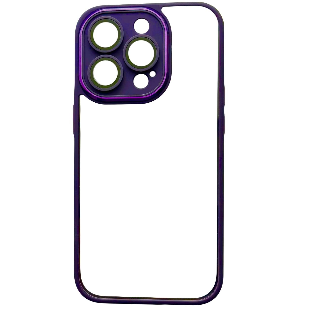 Color Case Glass Camera iPhone 15 Pro Max Dark Purple - 3
