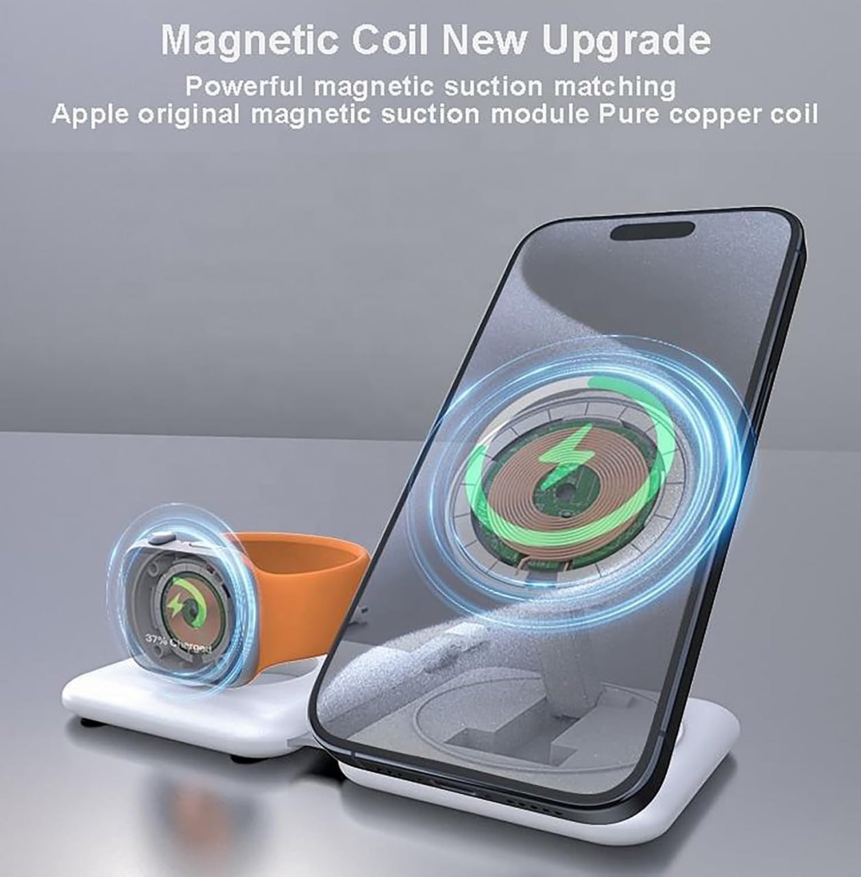 4in1 Foldable Magnetic Wireless Charging Station White - 3