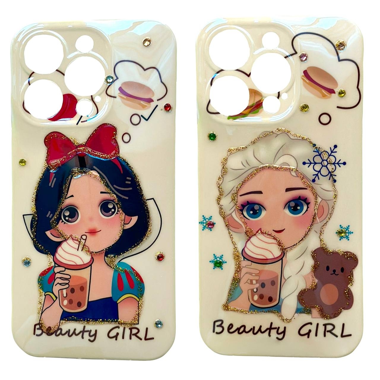 Beauty Girl TPU iPhone 14 Snow White - 4