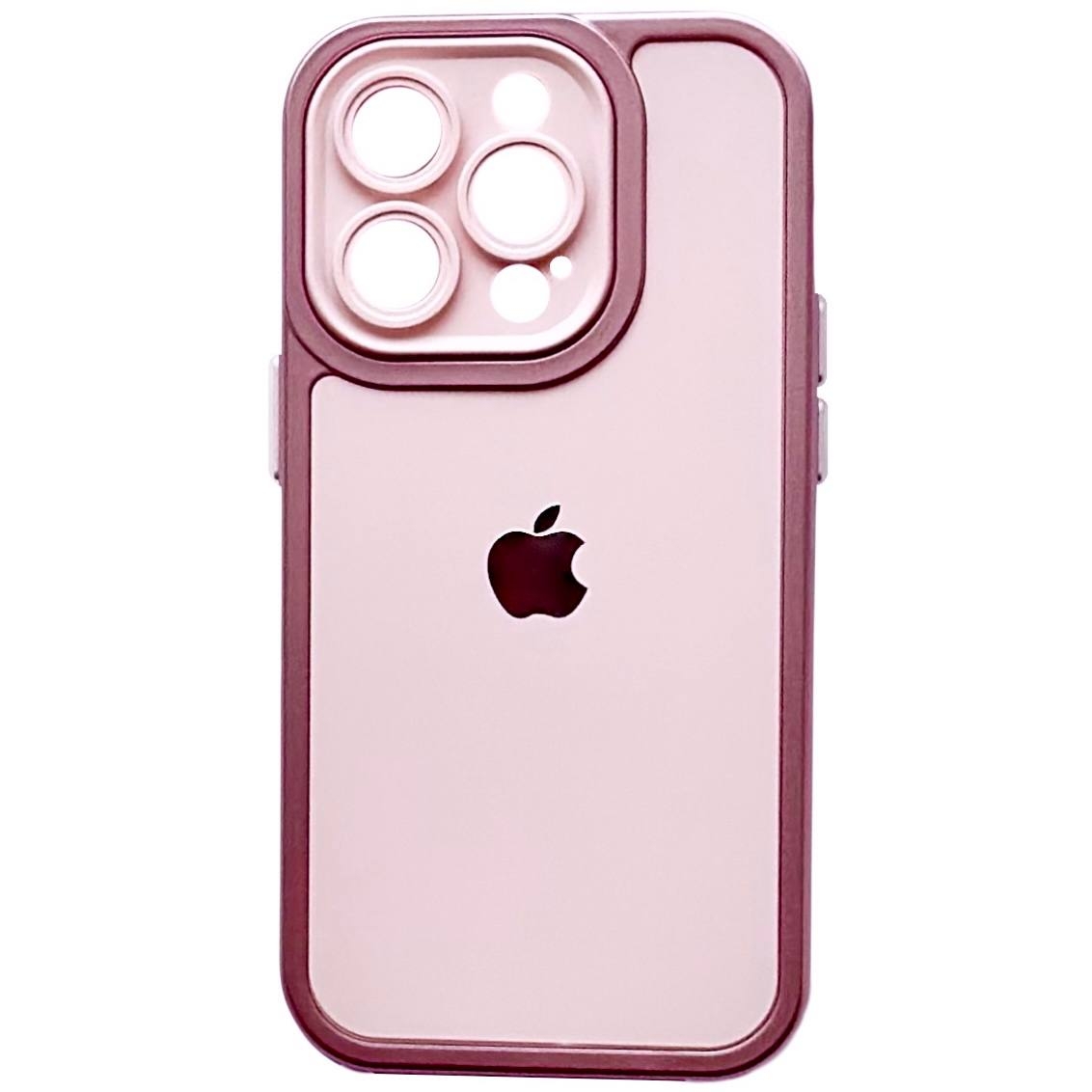Matte Silicone Logo iPhone 15 Pro Pink - 3