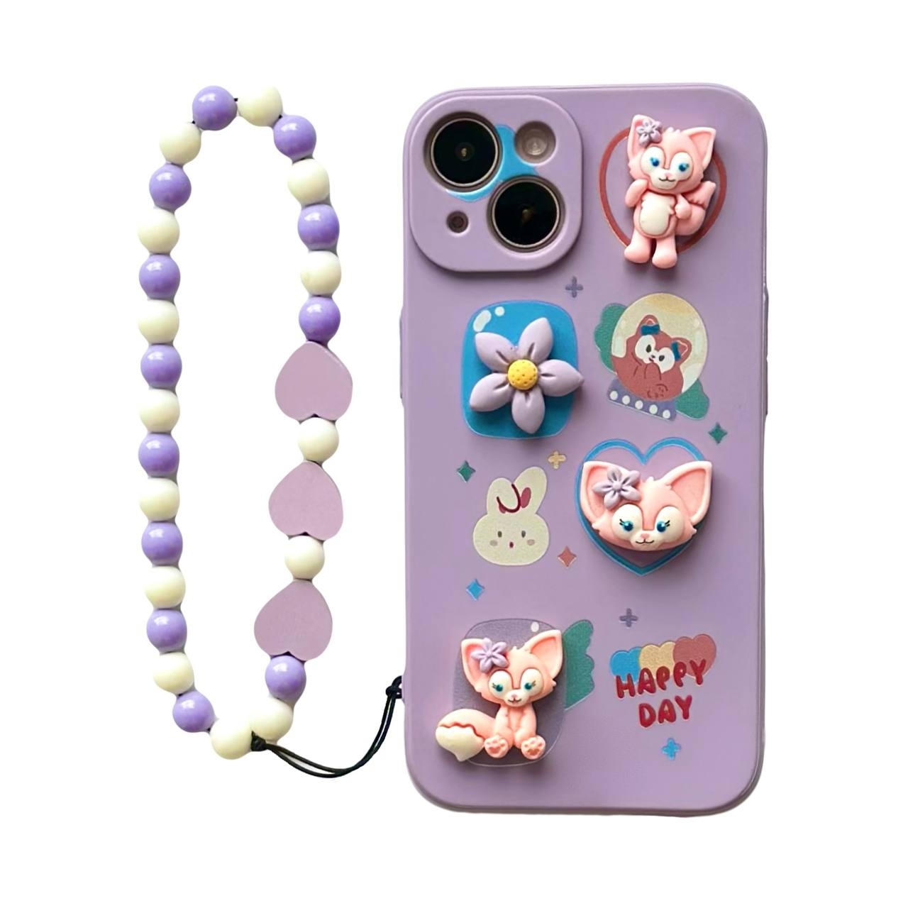 Beads iPhone TPU iPhone 14 Purple - 1