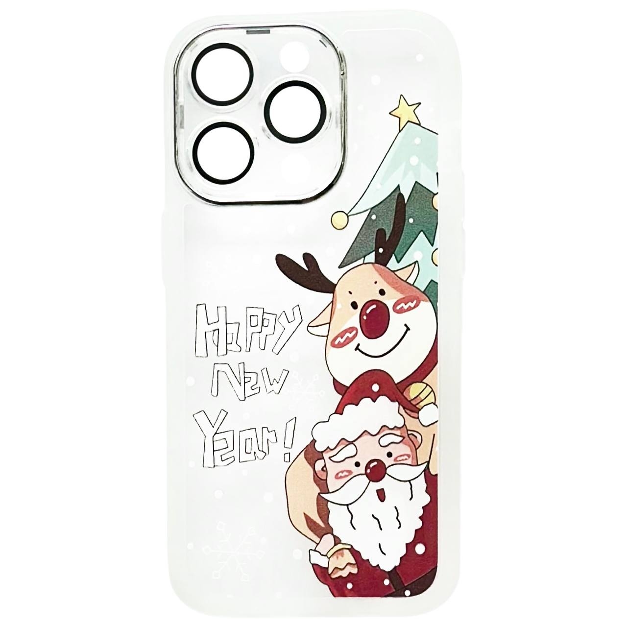 Christmas Glass Camera iPhone 14 Pro White - 3