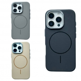 Carbon Pattern Slim Magsafe iPhone 16 Pro Max Black