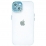 Color Case Glass Diamond Camera iPhone 14 White/Blue
