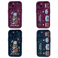 TPU Merry Christmas iPhone 15 Bordo (4-Head)