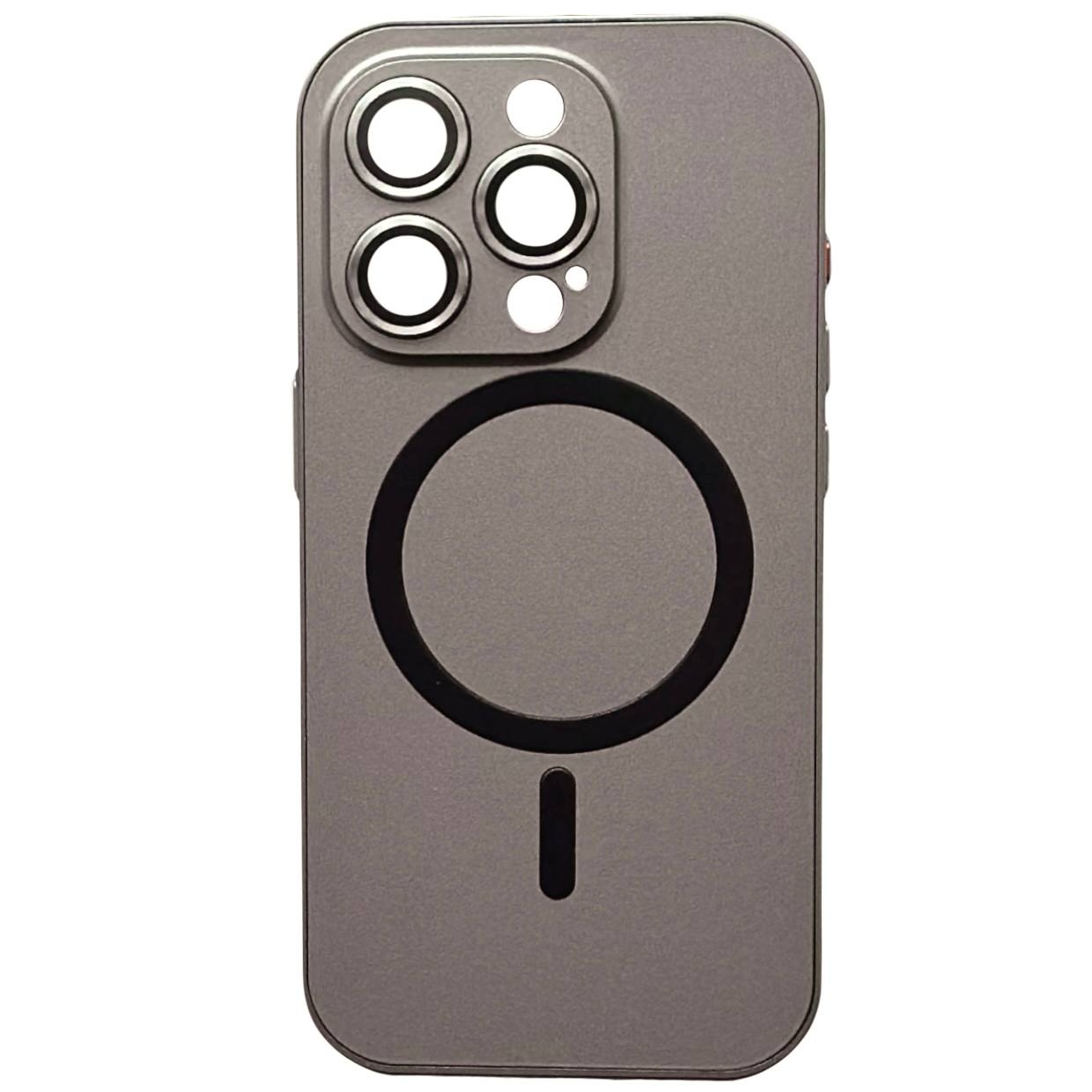 Metal Case 2in1 Magsafe iPhone 15 Titanium Gray - 1