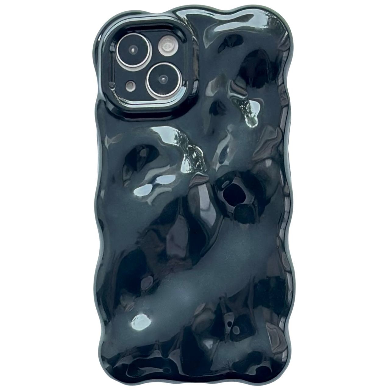 Lack Crumpled iPhone 15 Black - 1
