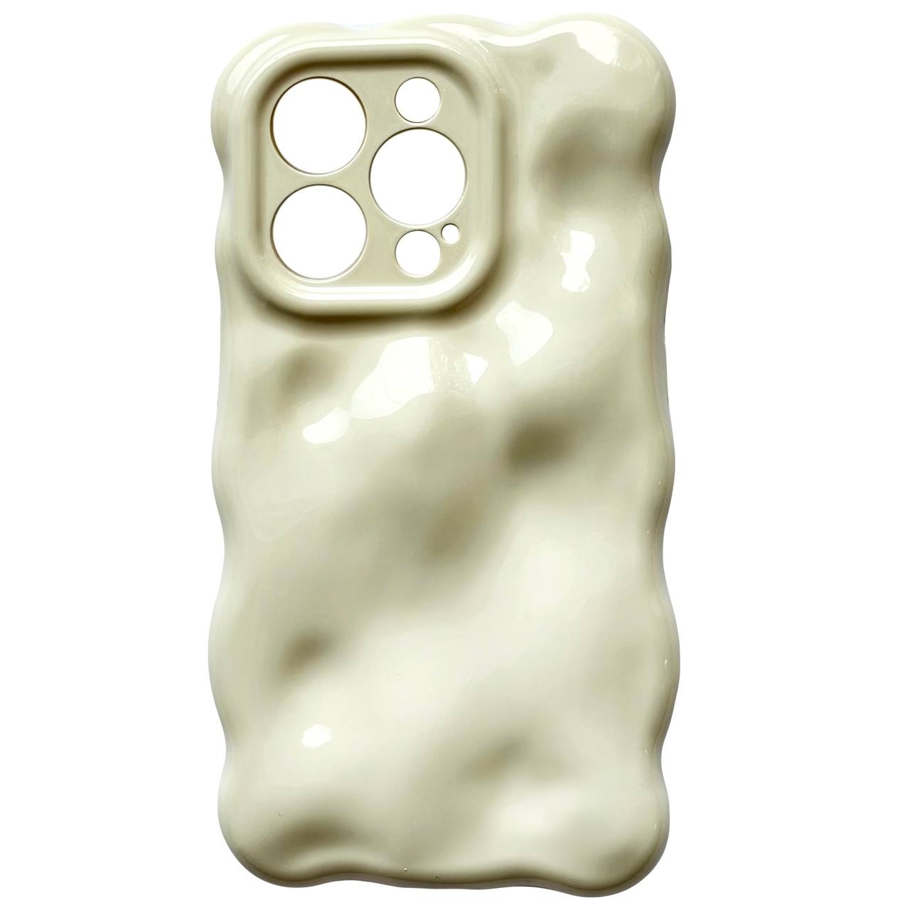 Lack Crumpled iPhone 14 Pro Max White - 3