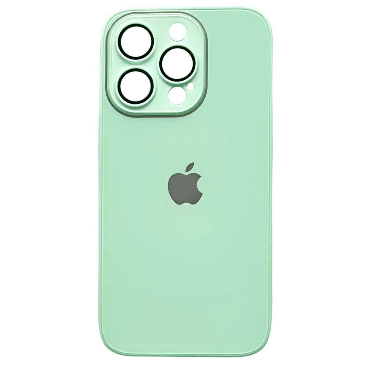 Silicone+Glass (Sapphire Lens) iPhone 13 Pro Max Fruit Green - 3