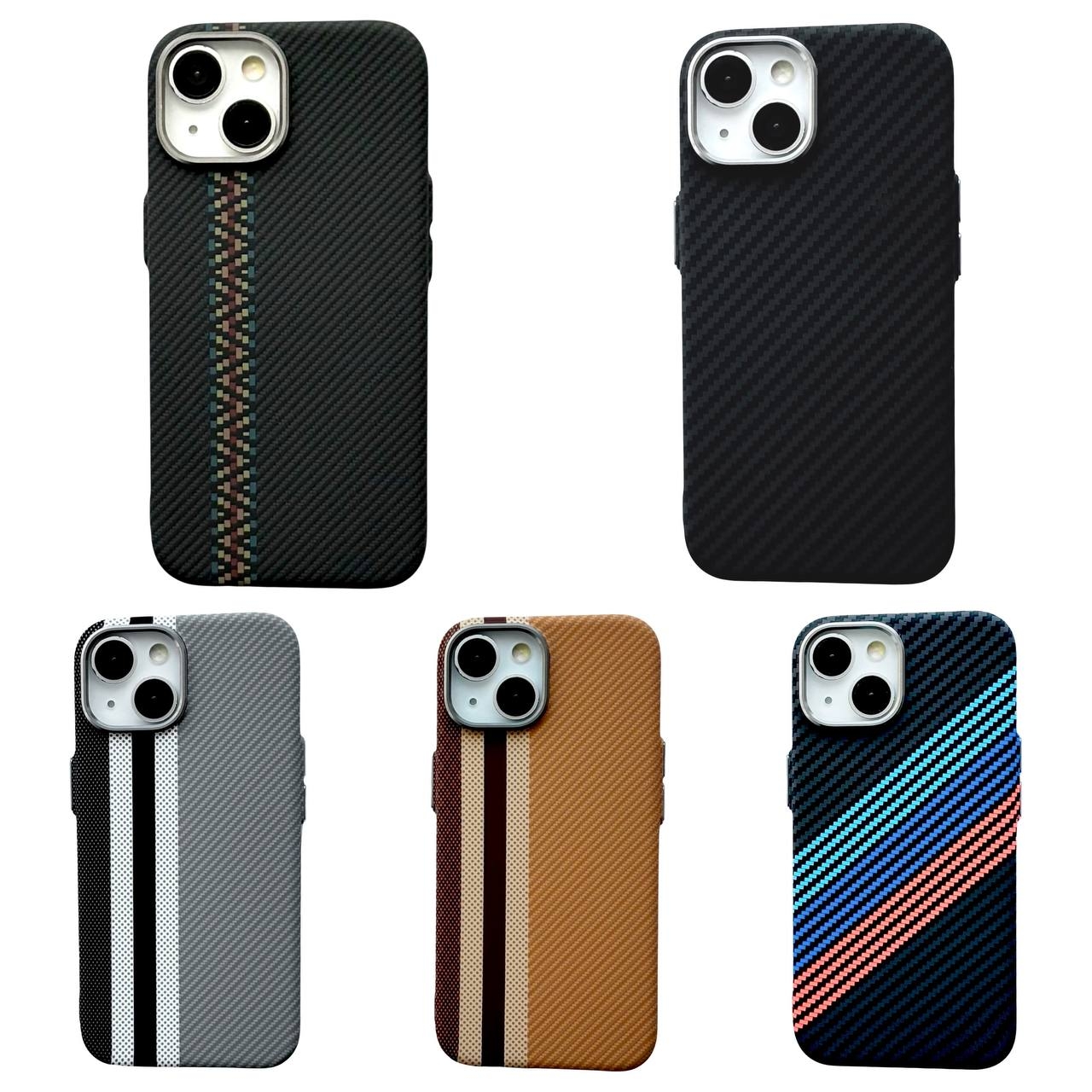 Carbon Pattern Magsafe iPhone 13 Gray - 4