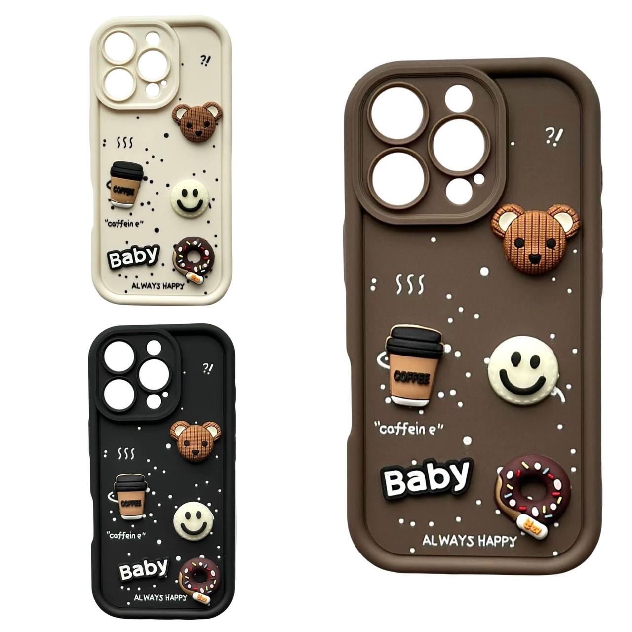 "Always Happy" Case iPhone 16 Pro Black - 2