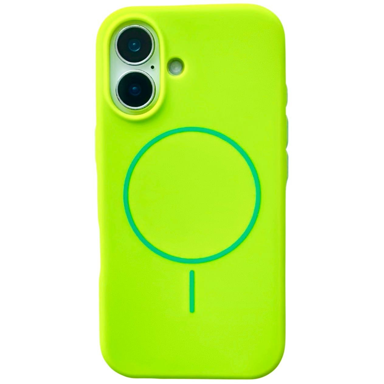 Silicone Case Slim Magsafe iPhone 16 Plus Party Green - 1