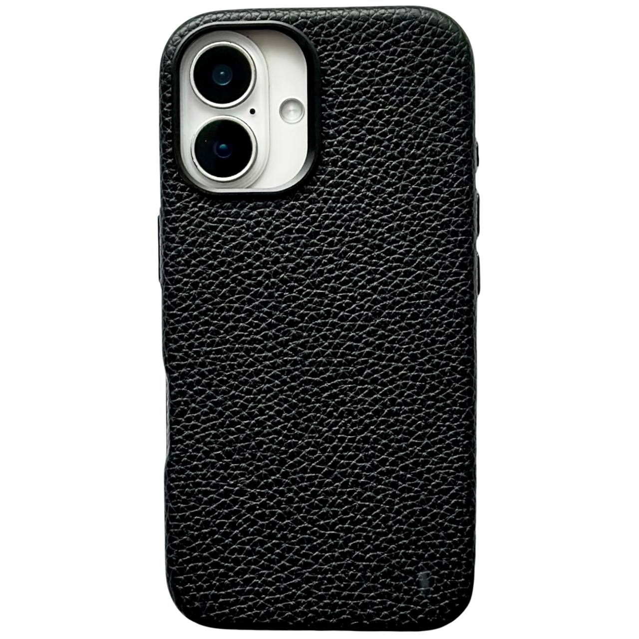 Leather Case Textured Magsafe iPhone 16 Black - 1