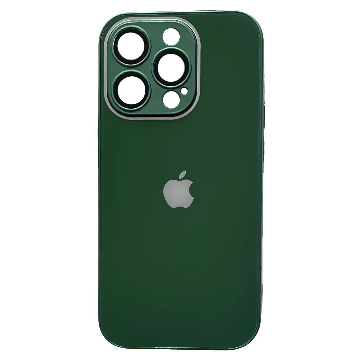 Silicone+Glass (Sapphire Lens) iPhone 14 Pro Cangling Green - 3