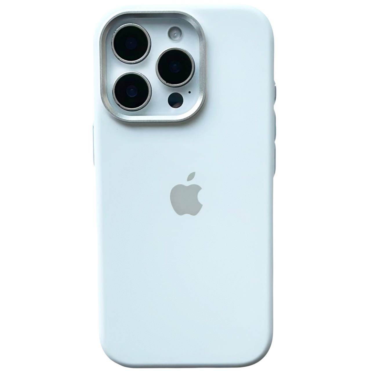 Silicone Case Metal Frame iPhone 12 Pro Max White (9) - 1