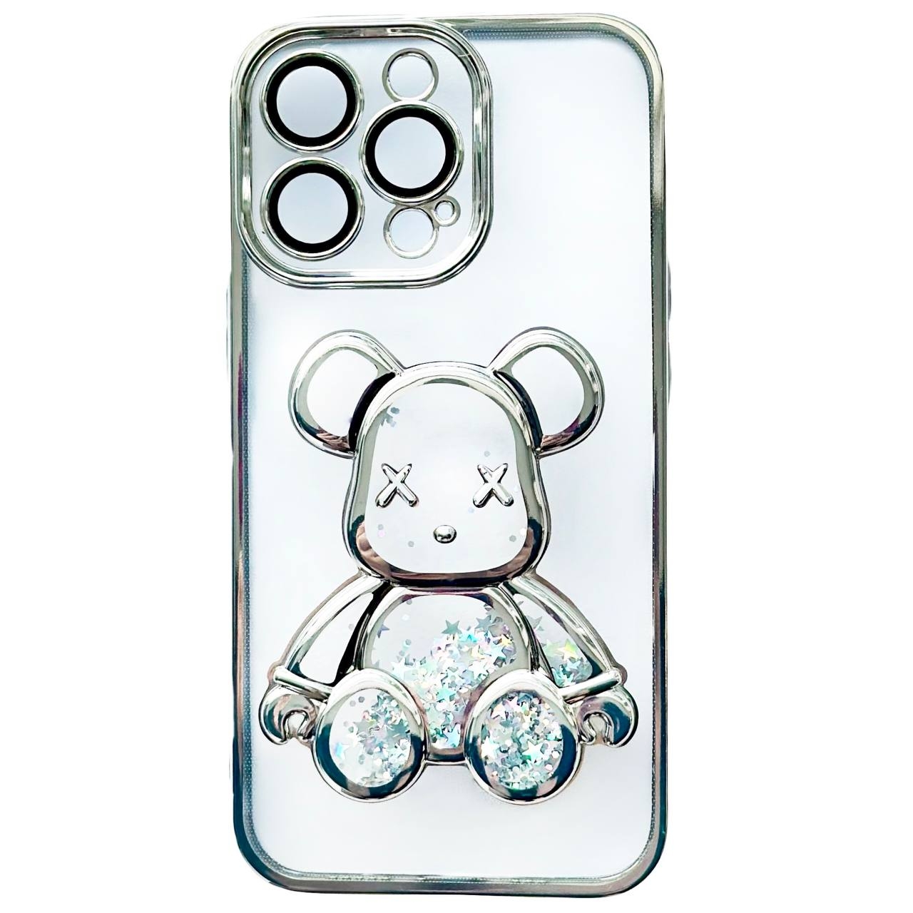 TPU BearBrick Liquid iPhone 14 Silver - 1