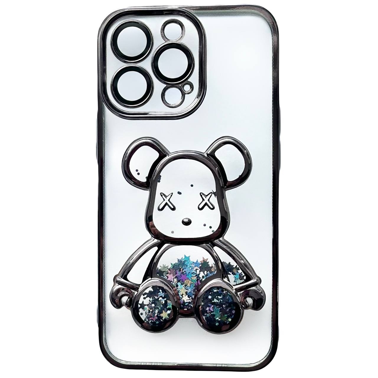 TPU BearBrick Liquid iPhone 14 Black - 1