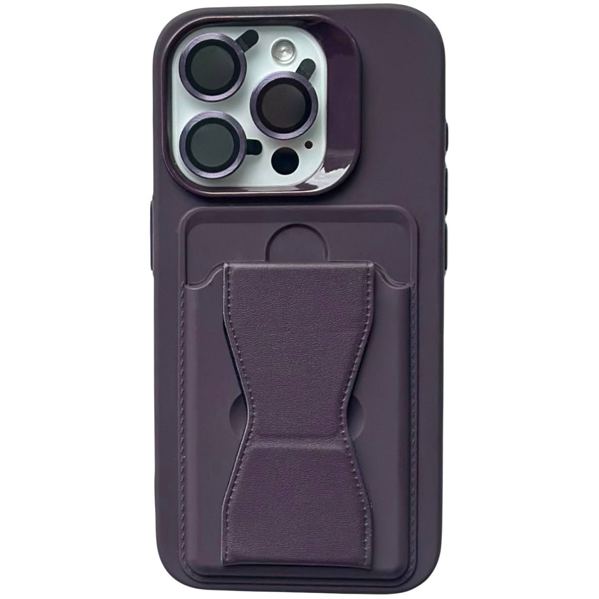 Leather Card Set iPhone 14 Pro Max Dark Cherry - 1