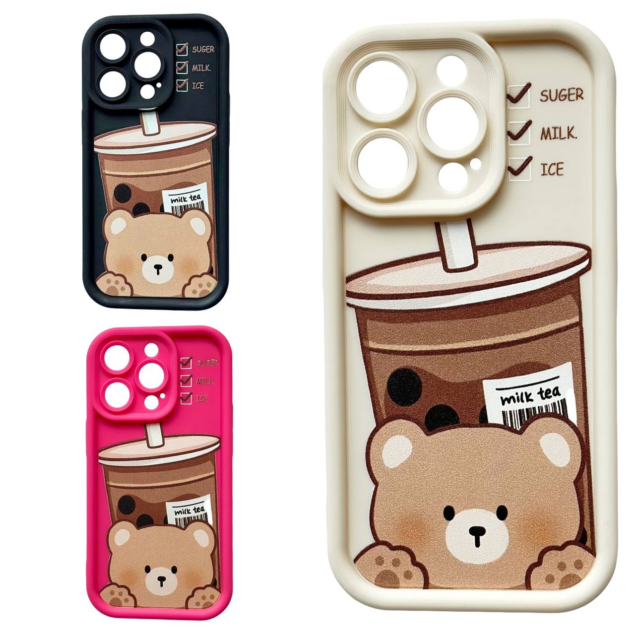 Cute Bear Coffee iPhone X/Xs White - 2