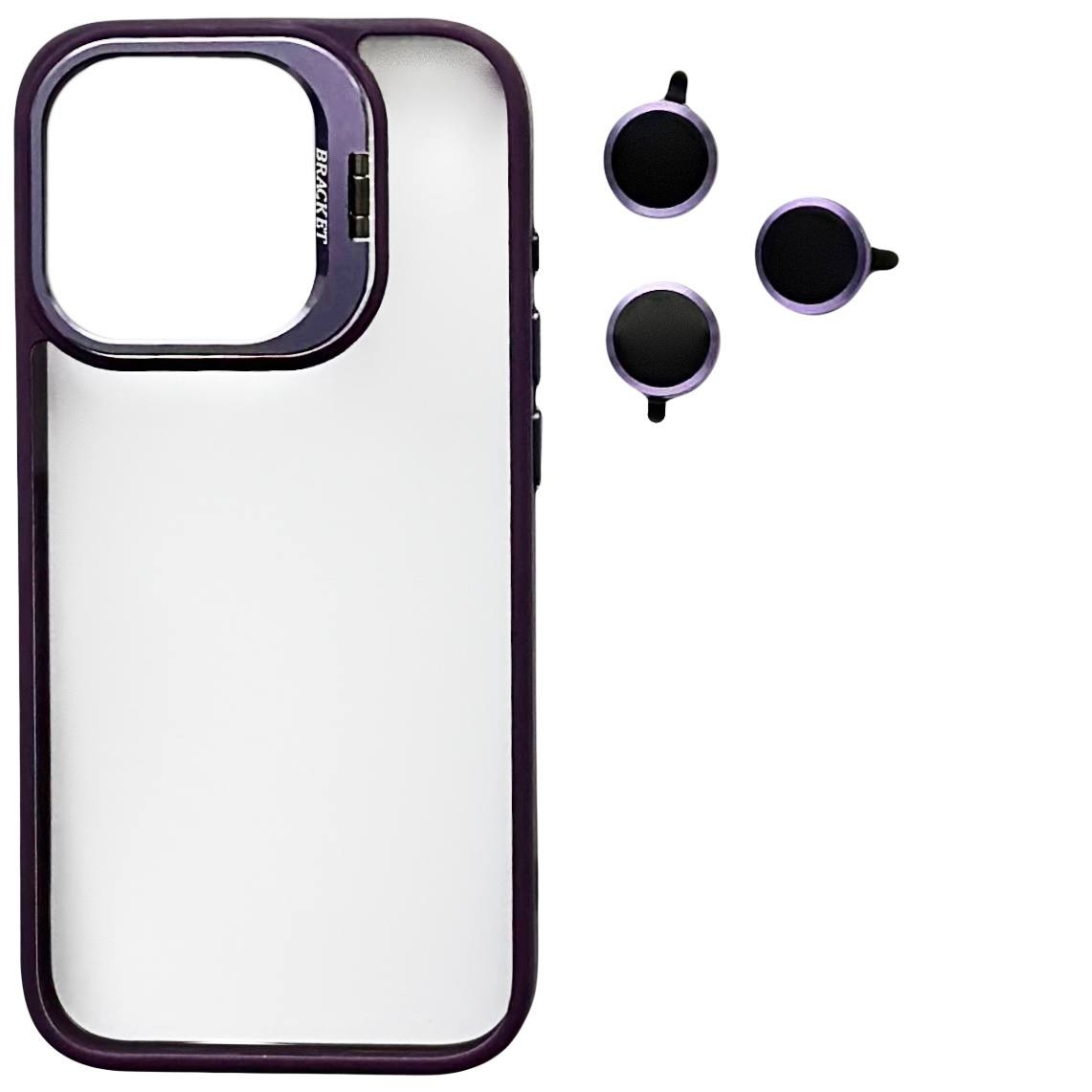 Crystal Case + Lens Set iPhone 14 Pro Deep Purple - 3