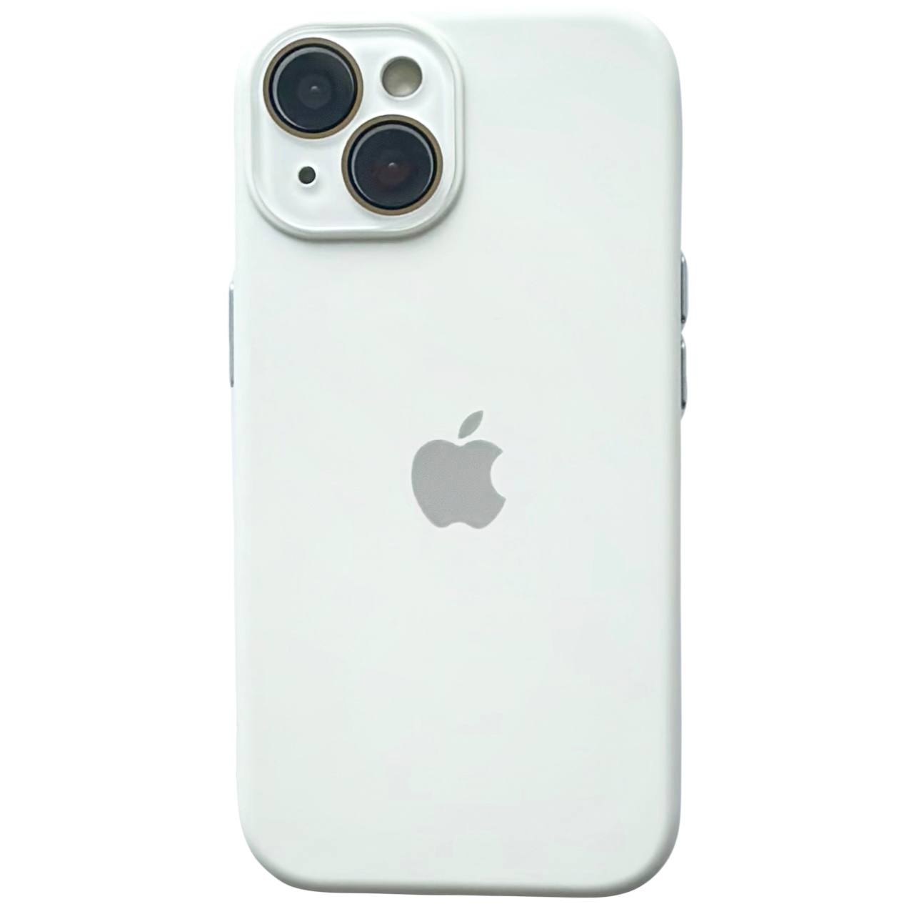 Silicone Metal Buttons iPhone 14 White - 1