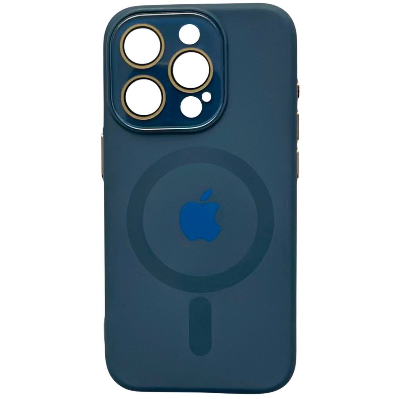 Silicone Metal Buttons Magsafe iPhone 16 Navy Blue - 1