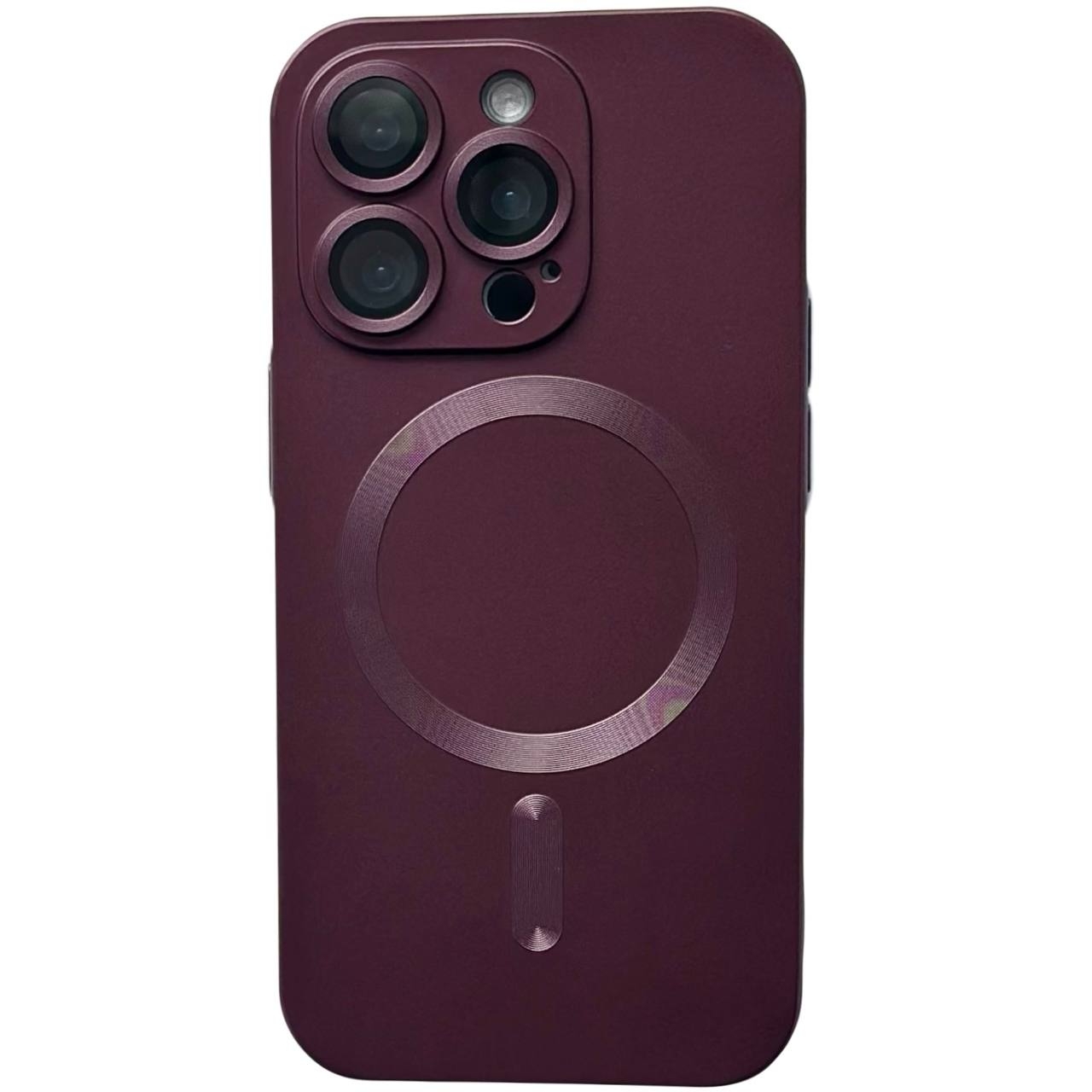 Matte Silicone with MagSafe iPhone 14 Pro Plum - 1