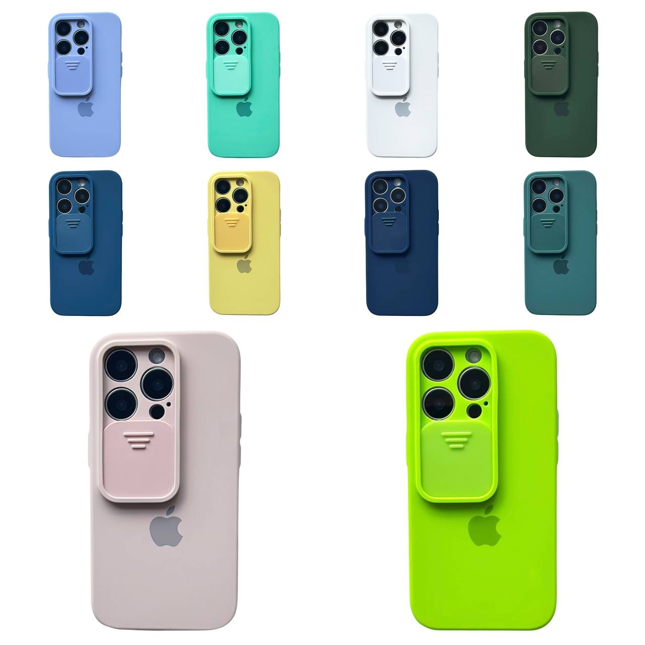 Silicone Case TPU Camera iPhone 12 Pro Blue Cobalt - 5
