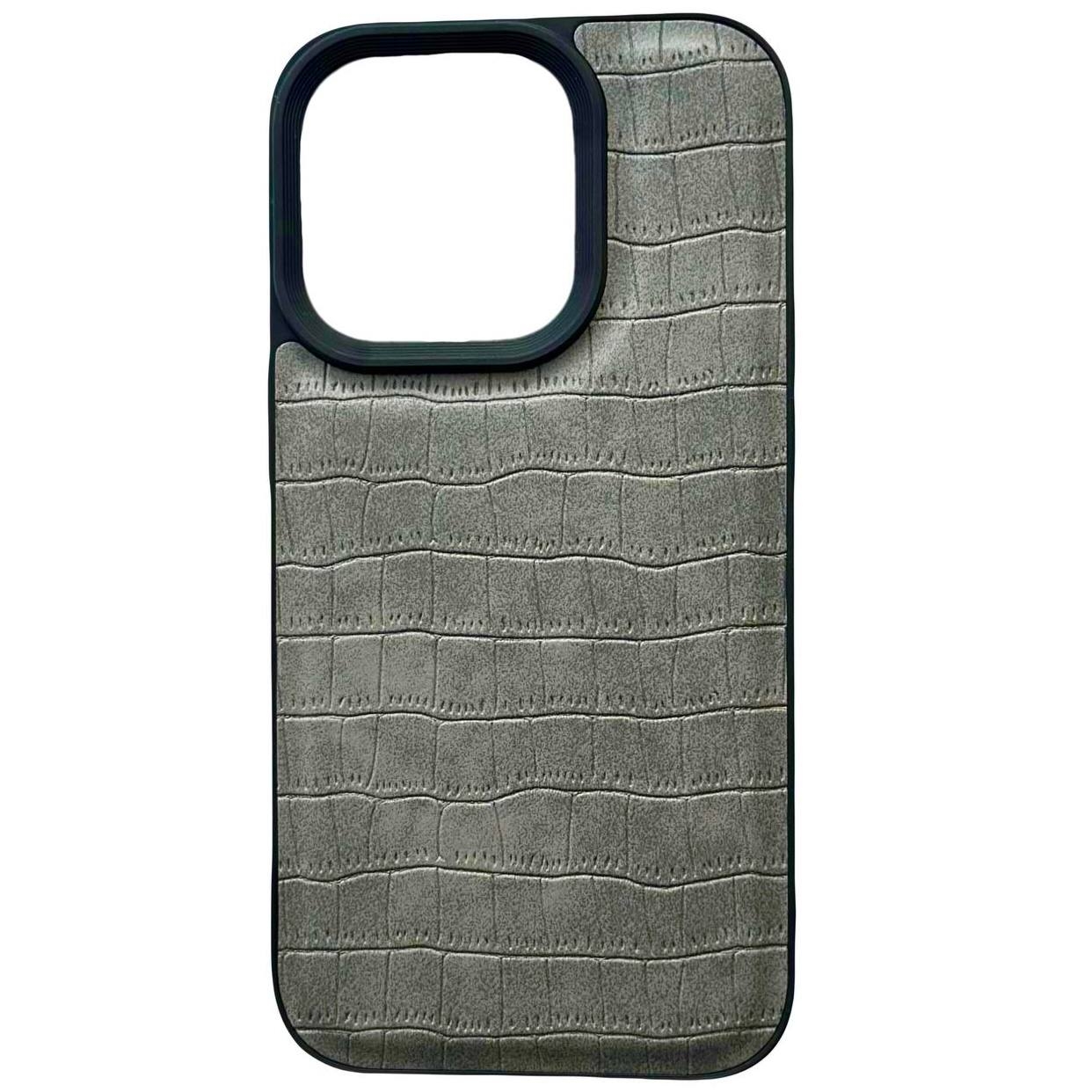 TPU Crocodile Skin iPhone 14 Gray - 1