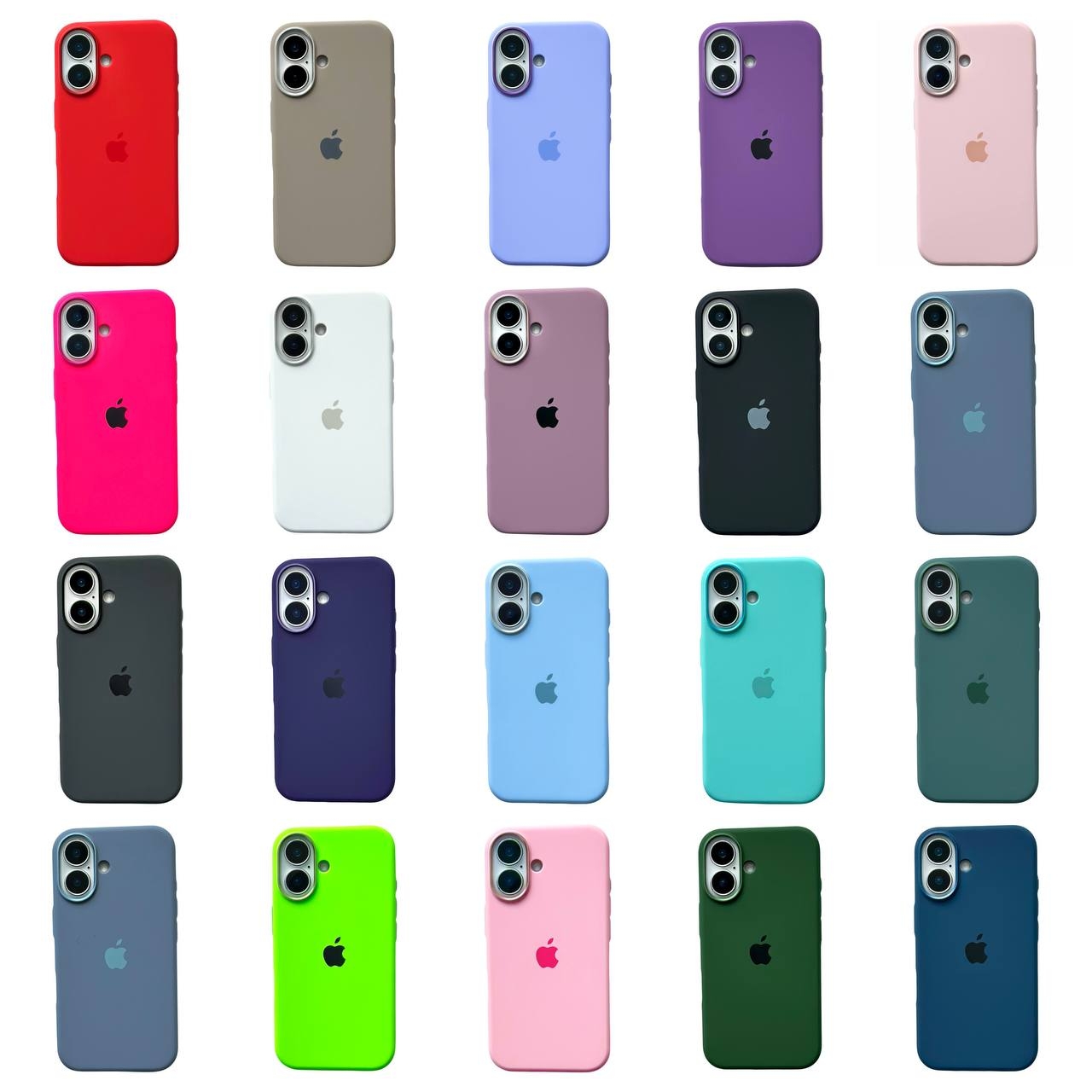 Silicone Case Metal Frame iPhone 16 Red (14) - 2