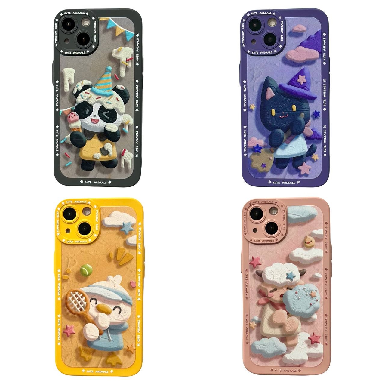 Cute Animals iPhone 14 Pink - 2