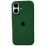 Silicone Case Metal Frame iPhone 16 Dark Green