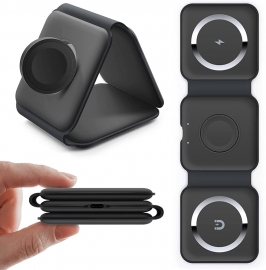 3in1 Magnetic Wireless Charger 15W Black