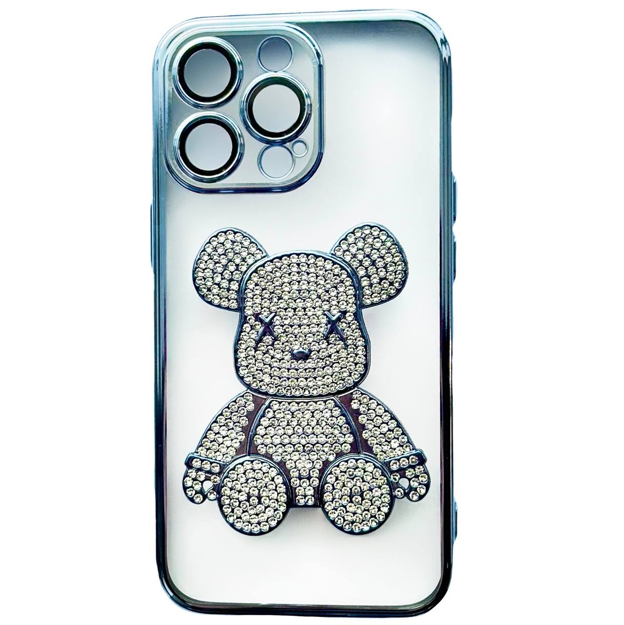 TPU BearBrick Diamond iPhone 14 Pro Max Blue - 1