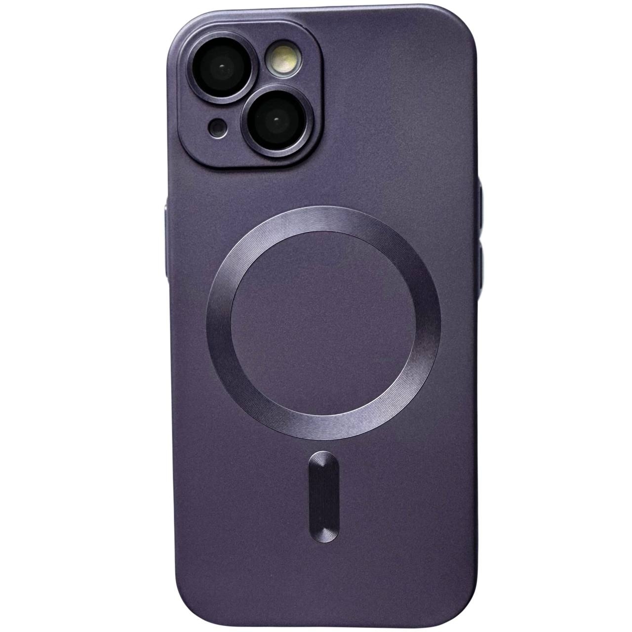 Matte Silicone with MagSafe iPhone 15 Plus Purple - 1