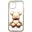 TPU BearBrick Transparent iPhone 12 Gold