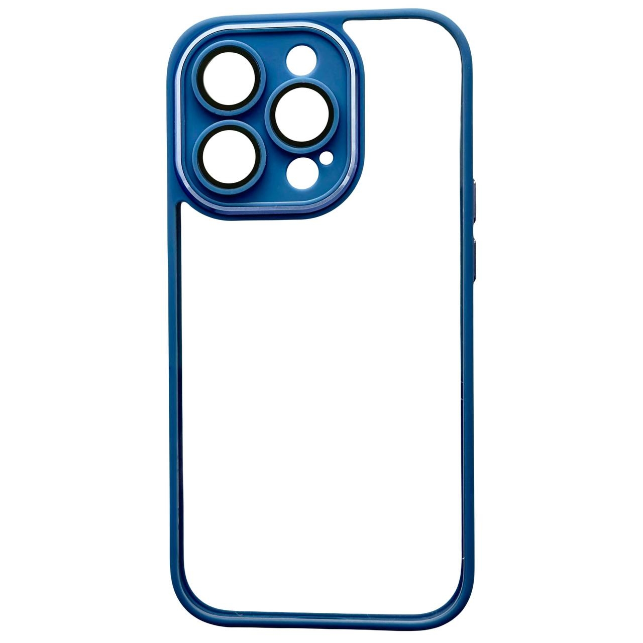 Color Case Glass Camera iPhone 14 Pro Max Blue - 3