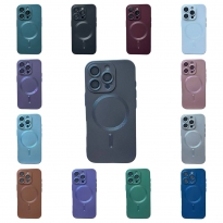 Matte Silicone with MagSafe iPhone 14 Pro Plum