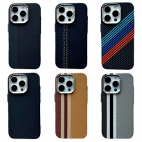 Carbon Pattern Magsafe iPhone 12/12 Pro Gold