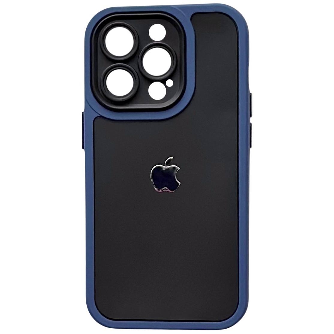 Matte Silicone Logo iPhone 14 Blue - 4