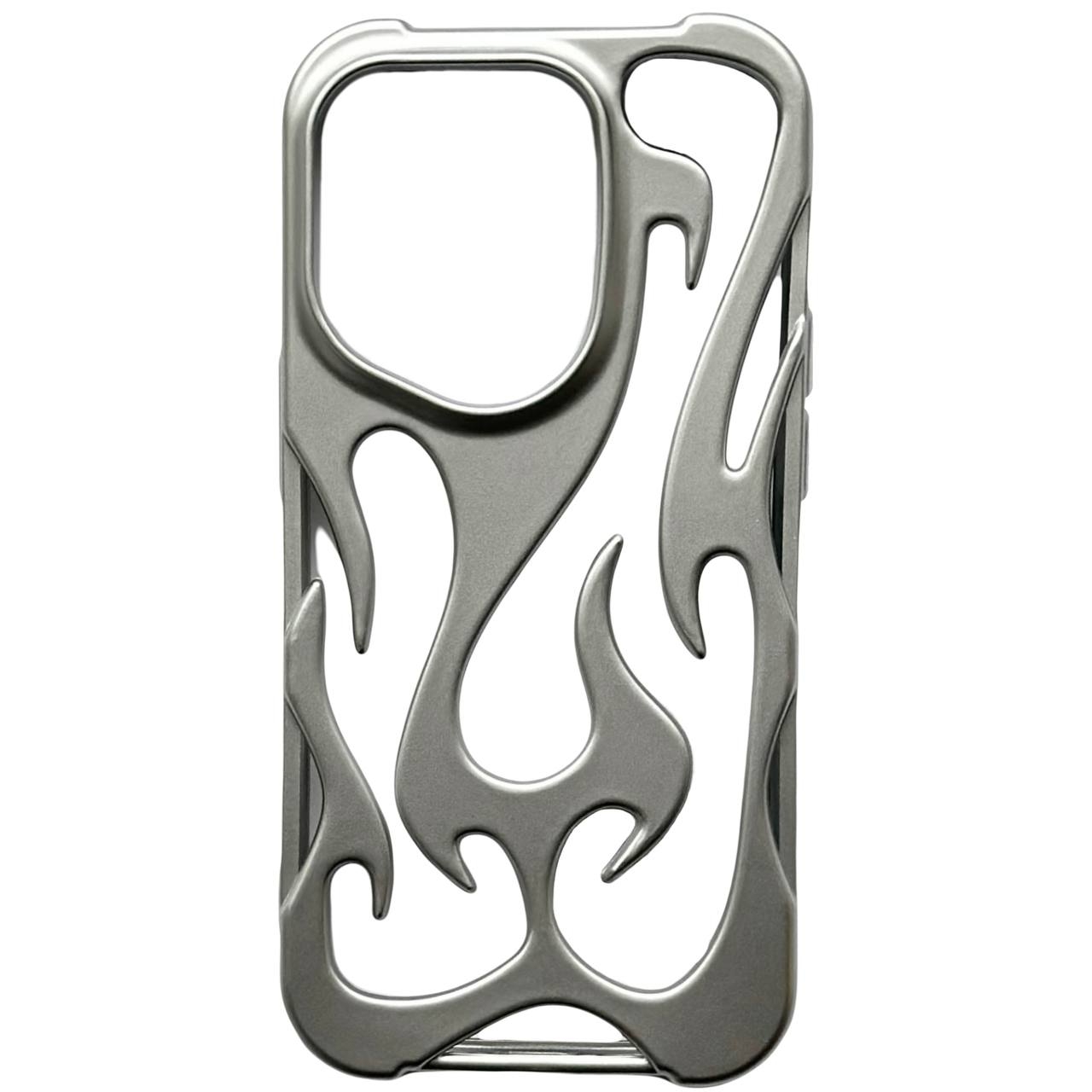 TPU Flame iPhone 15 Pro Max Silver - 2