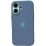 Silicone Case Metal Frame iPhone 16 Lavender Blue