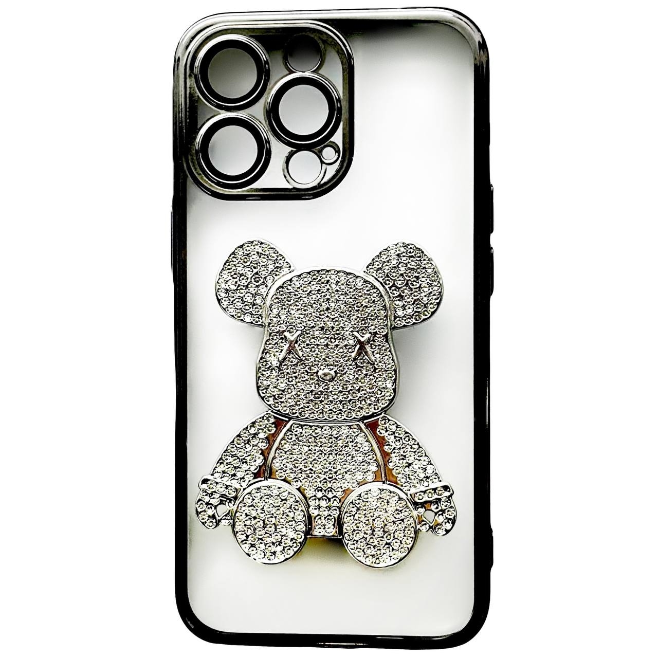 TPU BearBrick Diamond iPhone 12 Black - 1