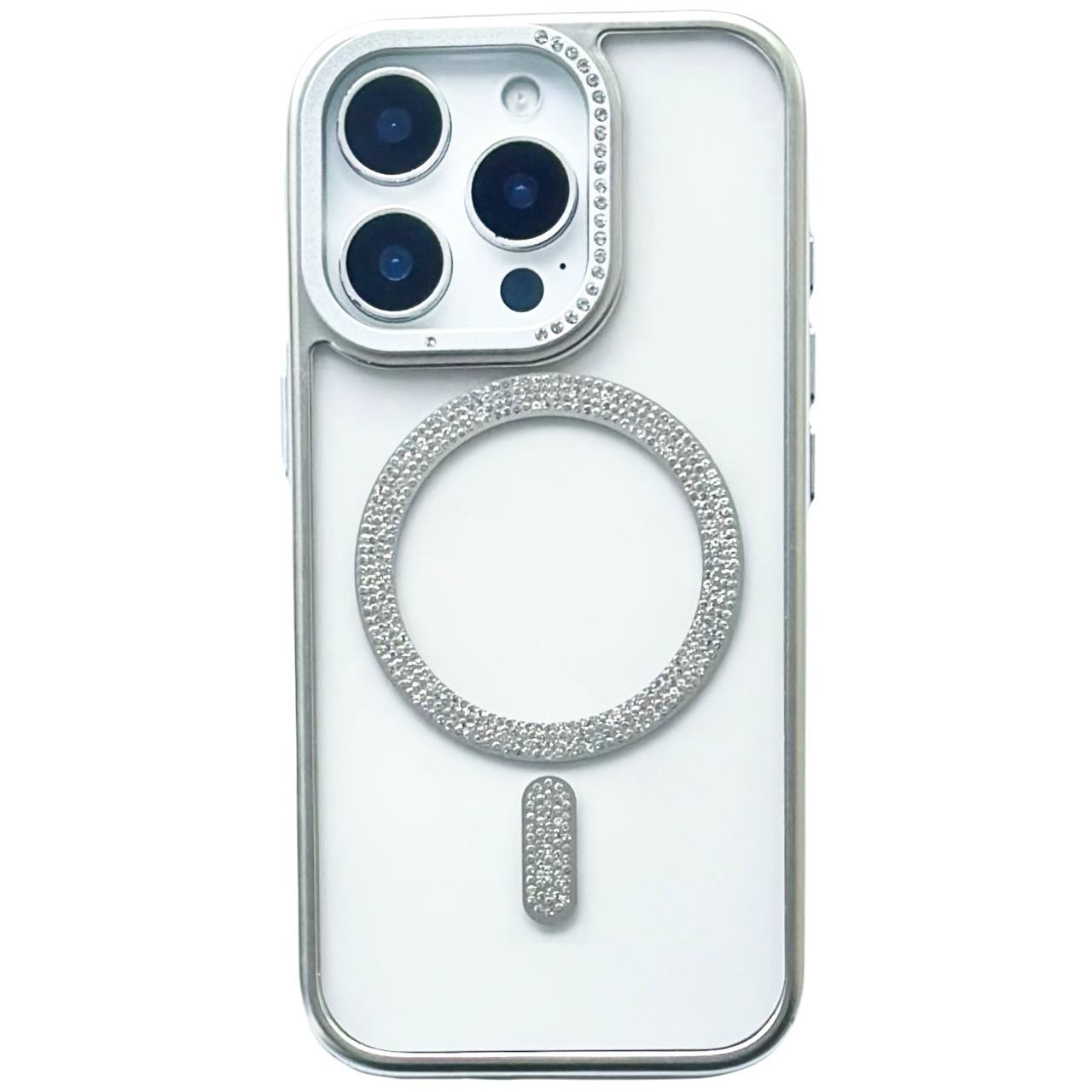 TPU Jewel Magsafe iPhone 12 Pro Max Silver - 1